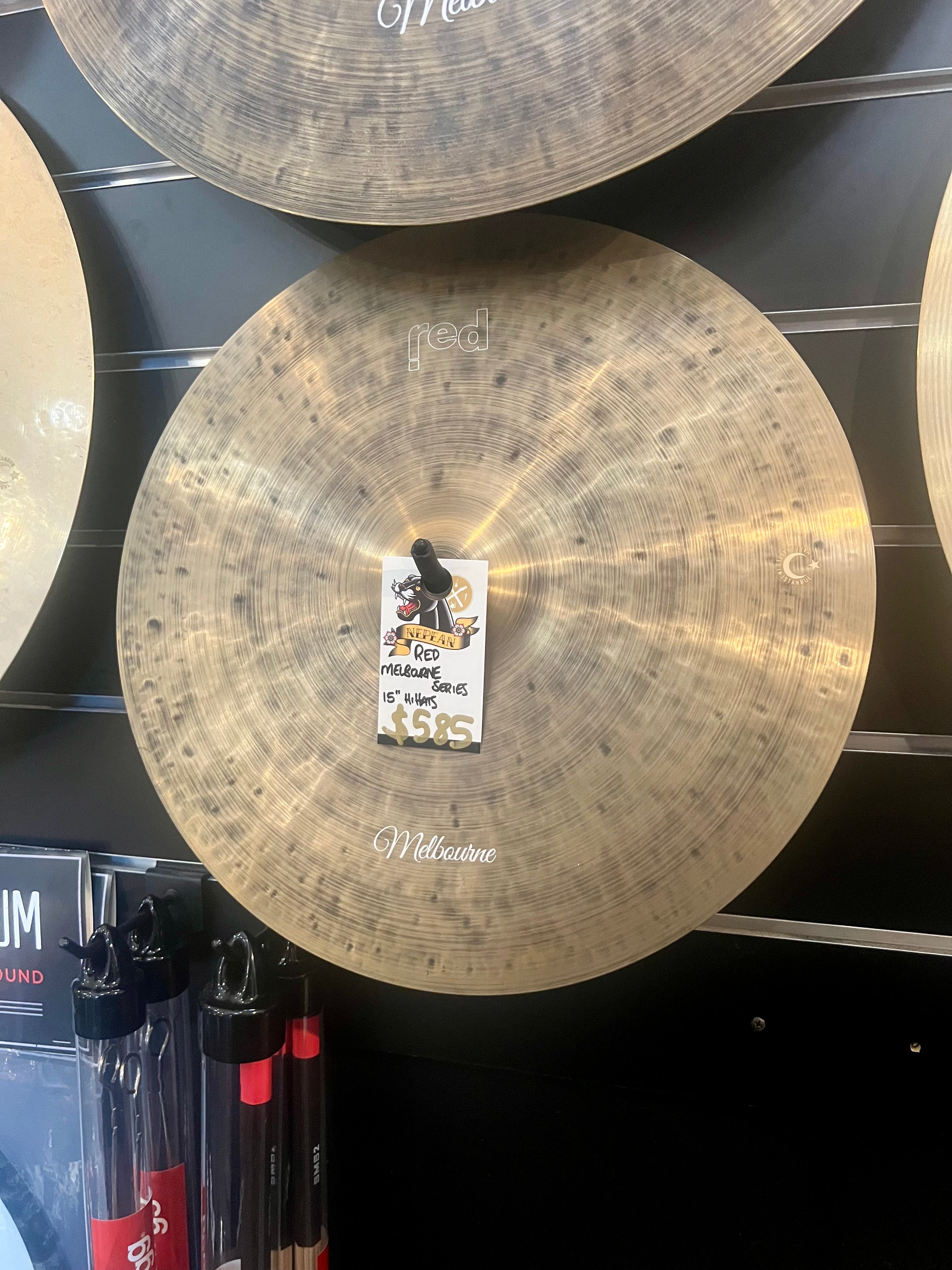 Red Cymbals | Melbourne Series | 15” Hi Hats Red Cymbals | Melbourne Series | 15” Hi Hats